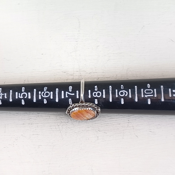 Orange Tone Silver Ring - Picture 8 of 9